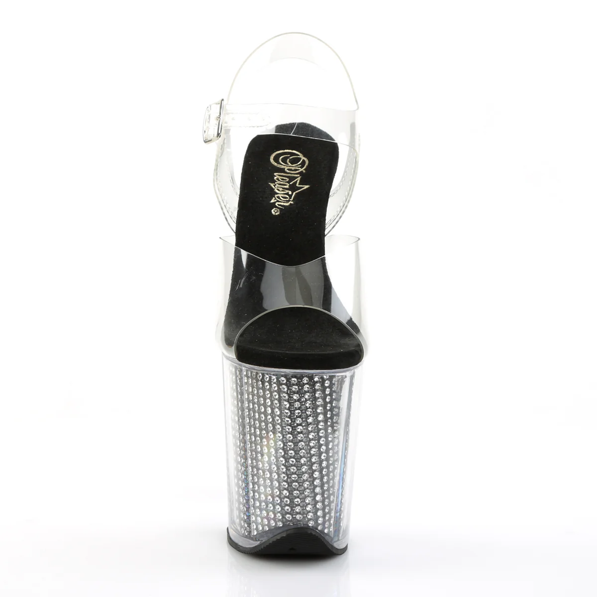 Clear Black 8 Inch Sexy Platform Pole Heels -  Pleaser FLAMINGO-808SRS - Image 2