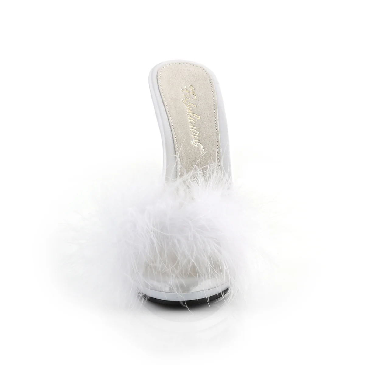 White 5 Inch Bedroom Shoes - Fabulicious POISE-501F - Image 2