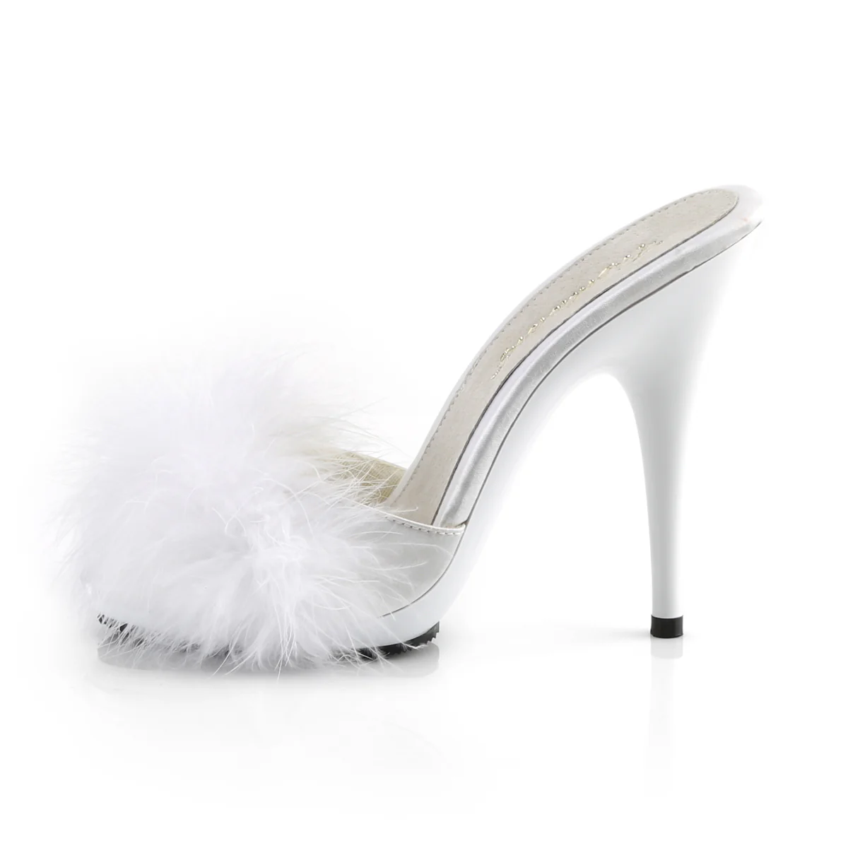 White 5 Inch Bedroom Shoes - Fabulicious POISE-501F - Image 3