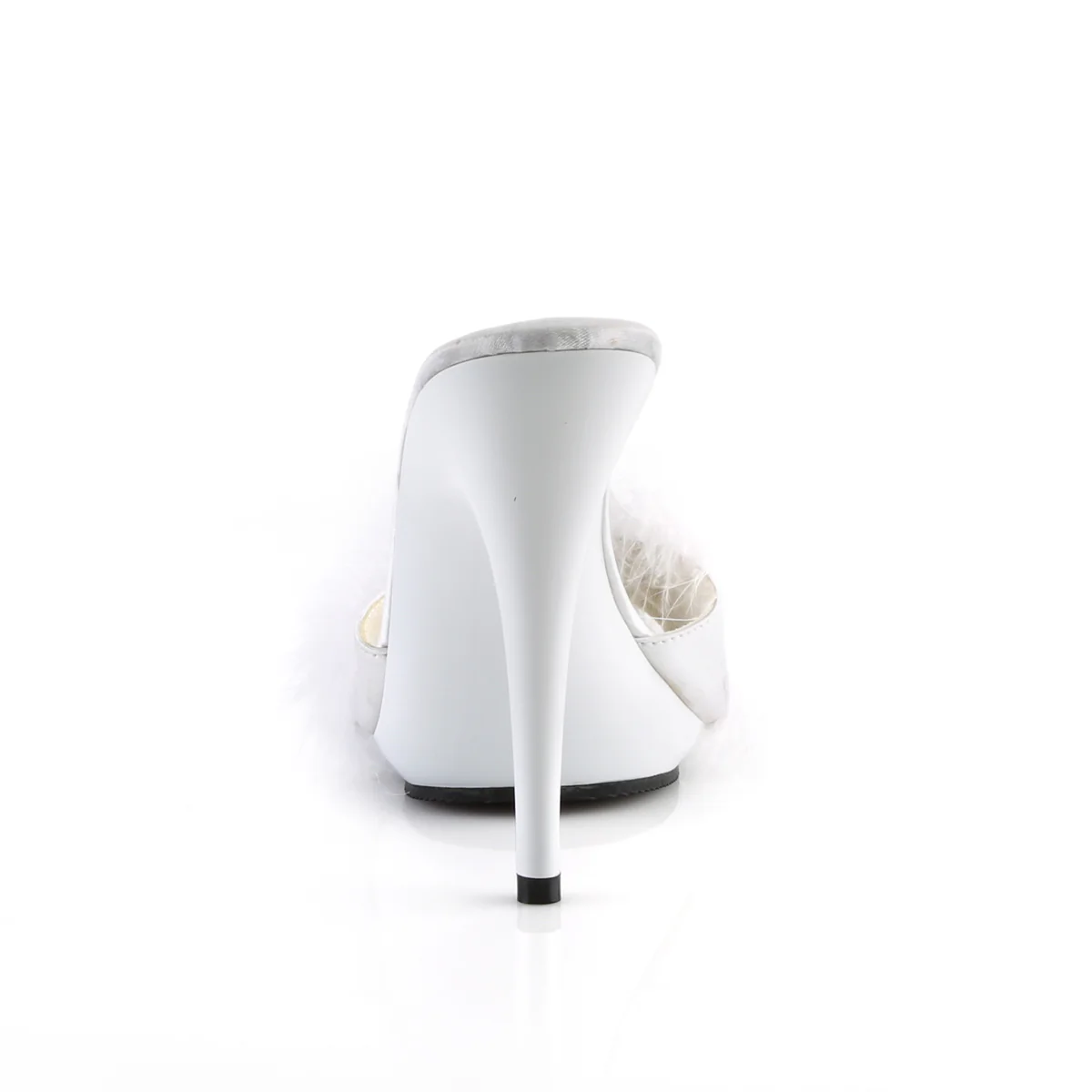 White 5 Inch Bedroom Shoes - Fabulicious POISE-501F - Image 4