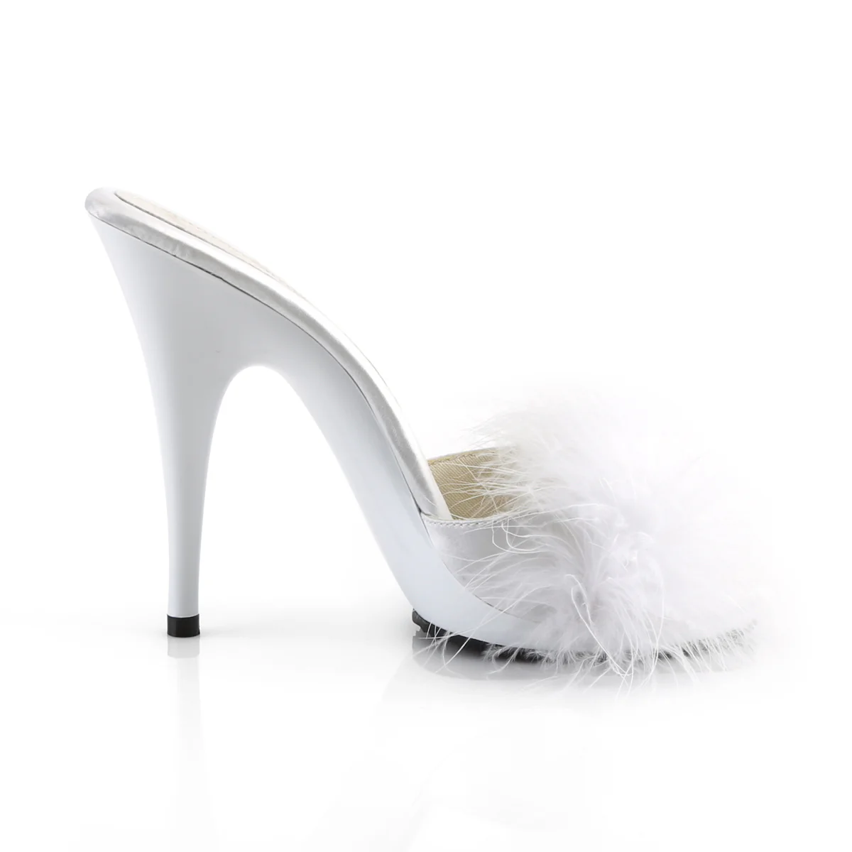 White 5 Inch Bedroom Shoes - Fabulicious POISE-501F - Image 5