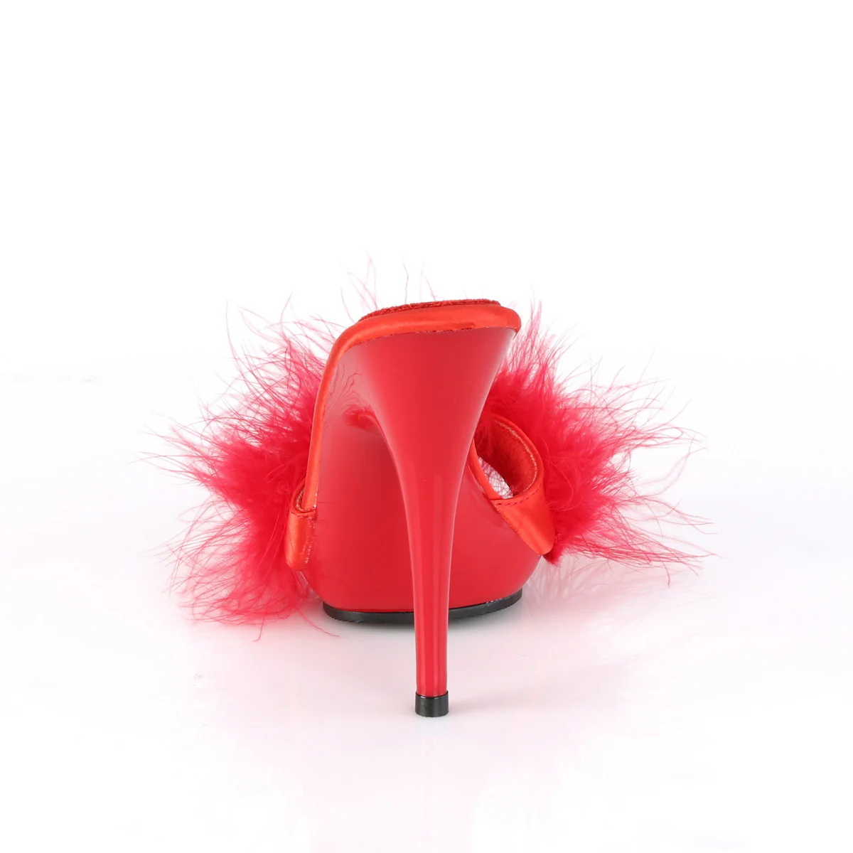 Red 5 Inch Bedroom Shoes - Fabulicious POISE-501F - Image 4