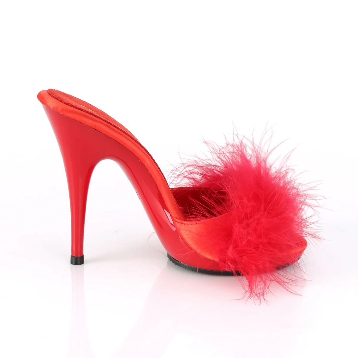 Red 5 Inch Bedroom Shoes - Fabulicious POISE-501F - Image 5