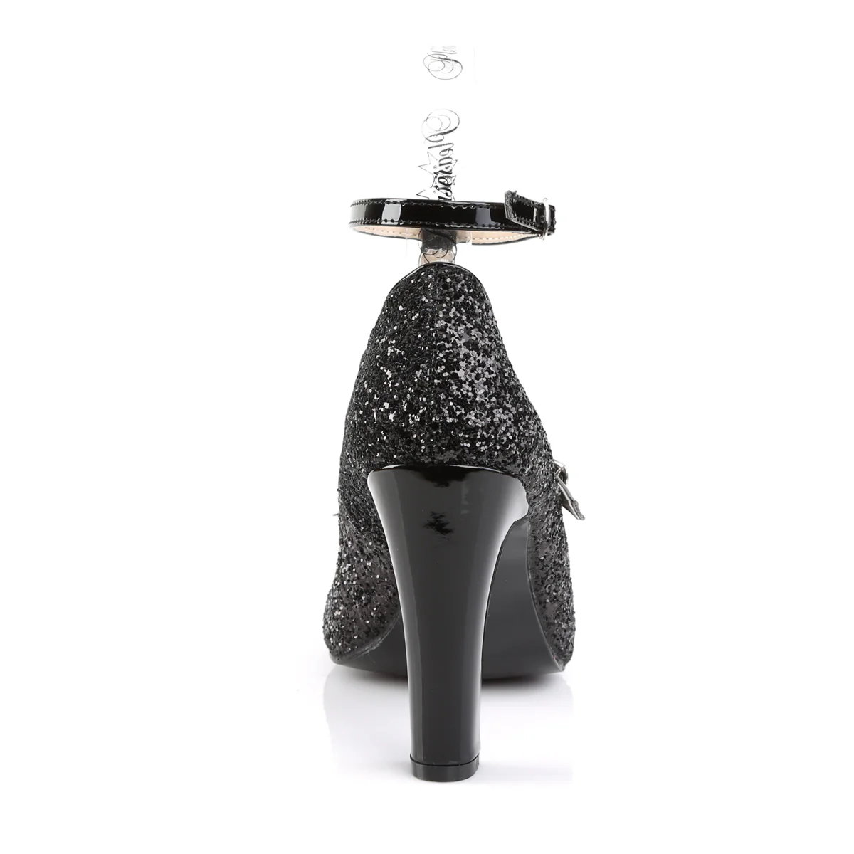 Black Glitter 4 Inch Exotic Single Soles - Pleaser Pink Label QUEEN-01 - Image 4
