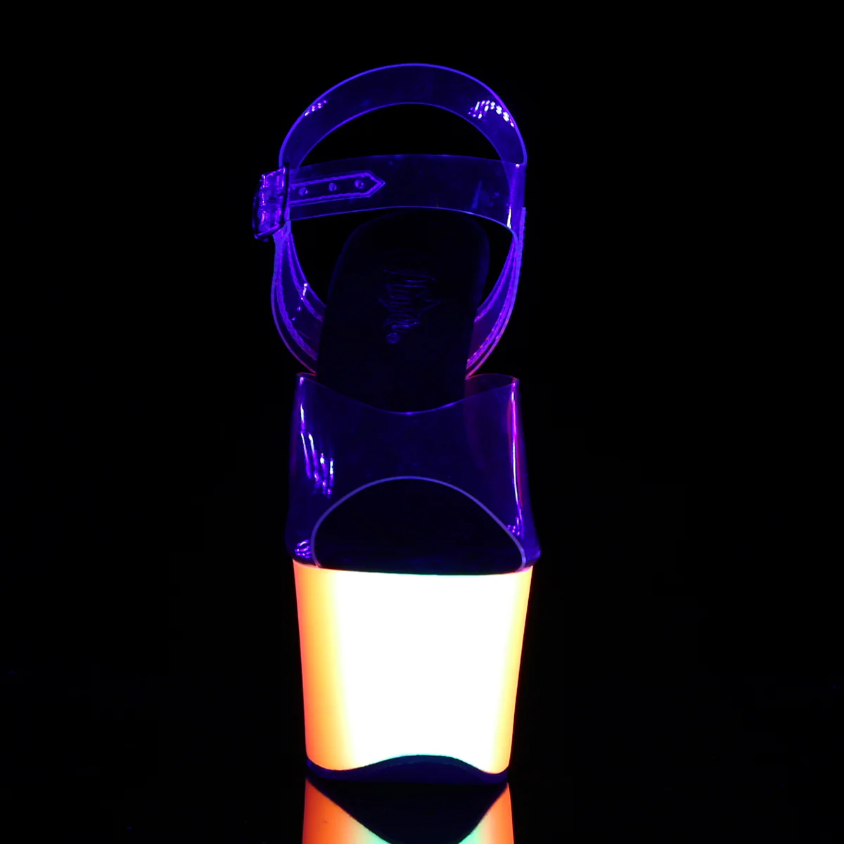 Neon Multi 7 Inch Pole Dance Platform Shoes - Pleaser RAINBOW-308UV - Image 2