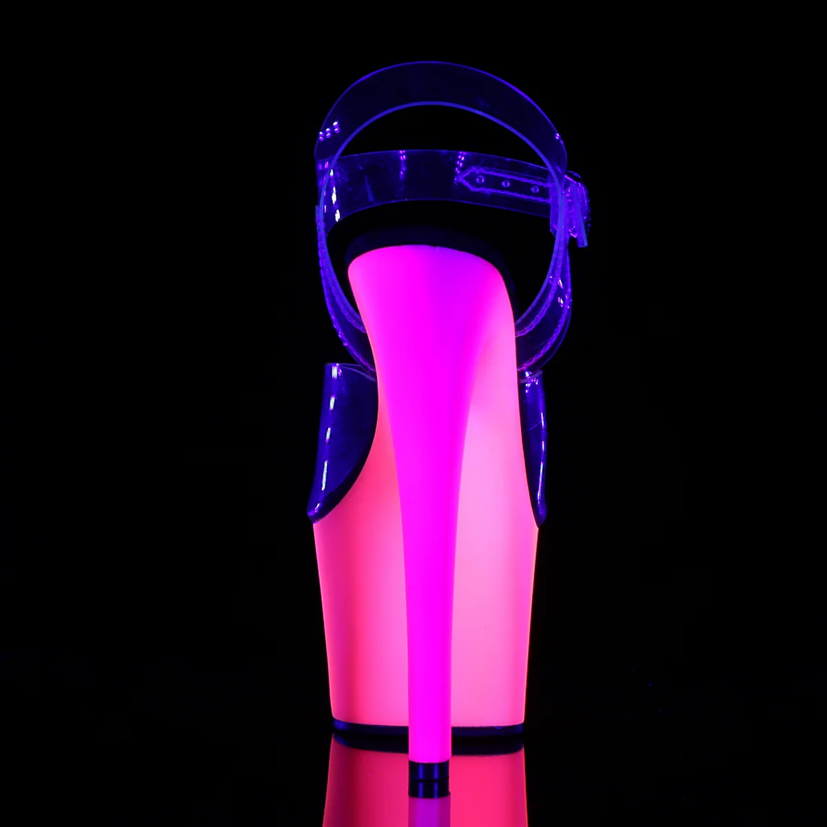 Neon Multi 7 Inch Pole Dance Platform Shoes - Pleaser RAINBOW-308UV - Image 4