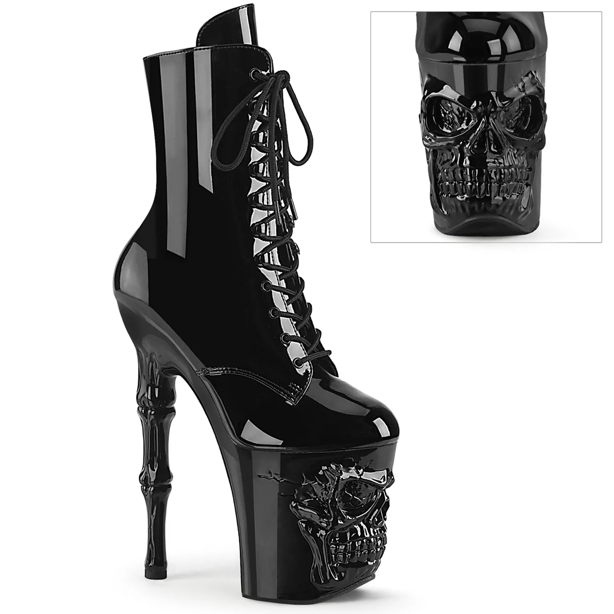 Black 8 Inch Ladies Fetish Sexy Heels - Pleaser RAPTURE-1020