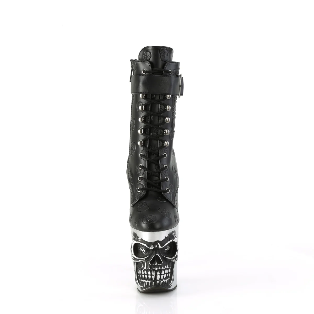 Black 8 Inch Pole Dance Ankle Boots - Pleaser RAPTURE-1020STR-02 - Image 2