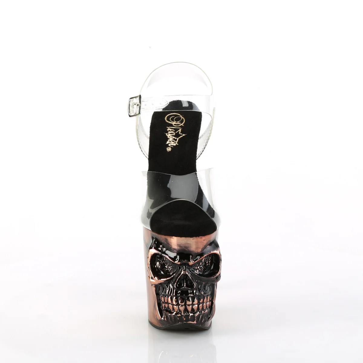 Satin Brass Chrome 8 Inch Exotic Dance Platform Shoes - Pleaser RAPTURE-808-LT - Image 2