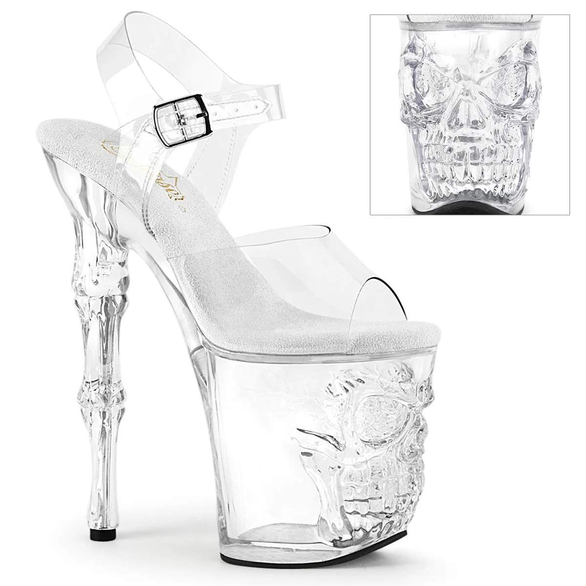 Clear 8 Inch Glamour Models Platform Heels -  Pleaser RAPTURE-808 - Image 6