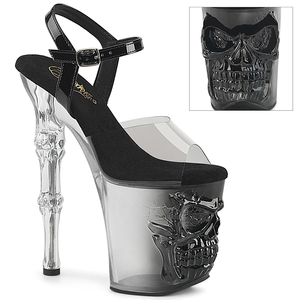 Smoke Ombre 8 Inch Pole Dance Platform Heels -  Pleaser RAPTURE-808T-1