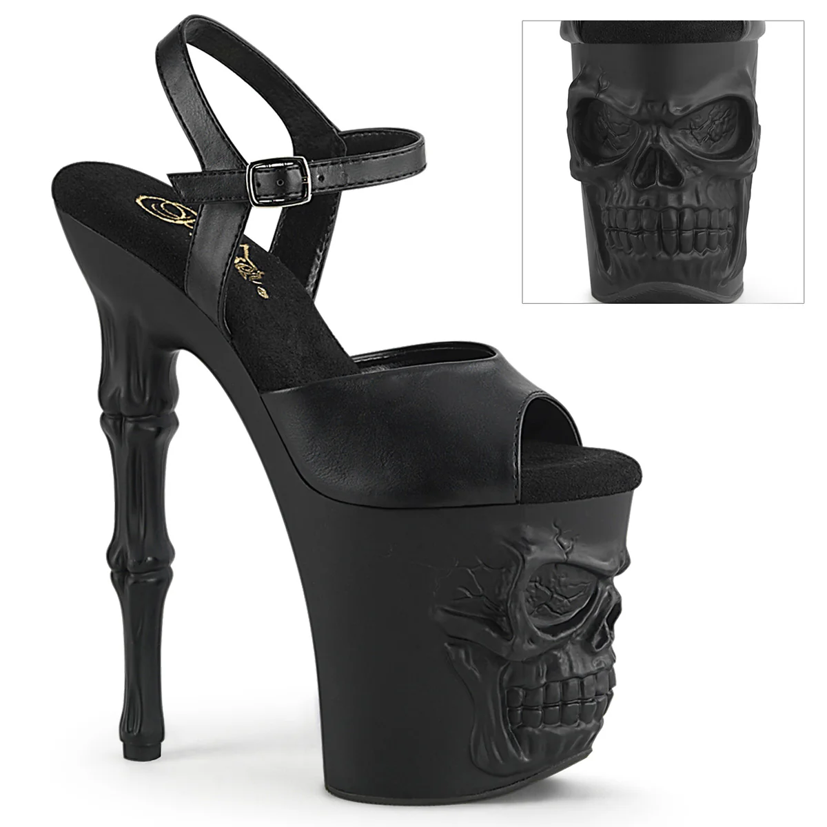 Black 8 Inch Ladies Fetish Platform Heels - Pleaser RAPTURE-809