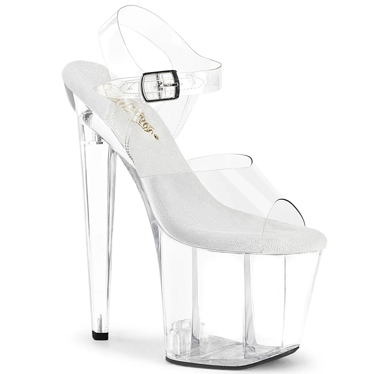 Clear 8 Inch Pole Dancing Platform Shoes - Pleaser RAZZLE-808
