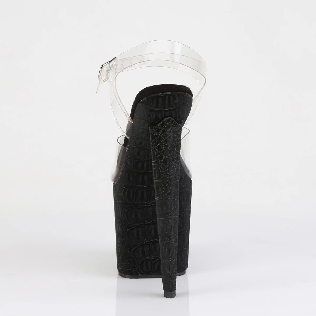 Clear Black 8 Inch Glamour Models Platform Shoes - Pleaser RAZZLE-808WR - Image 4