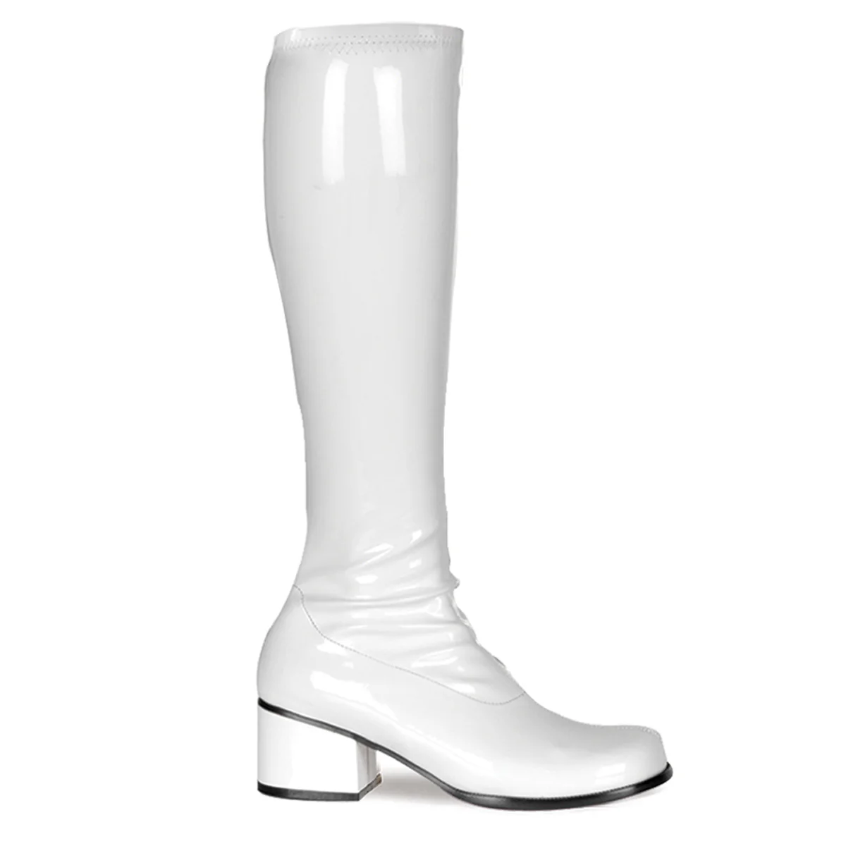White 2 Inch Retro Boots -  Funtasma RETRO-300 - Image 6