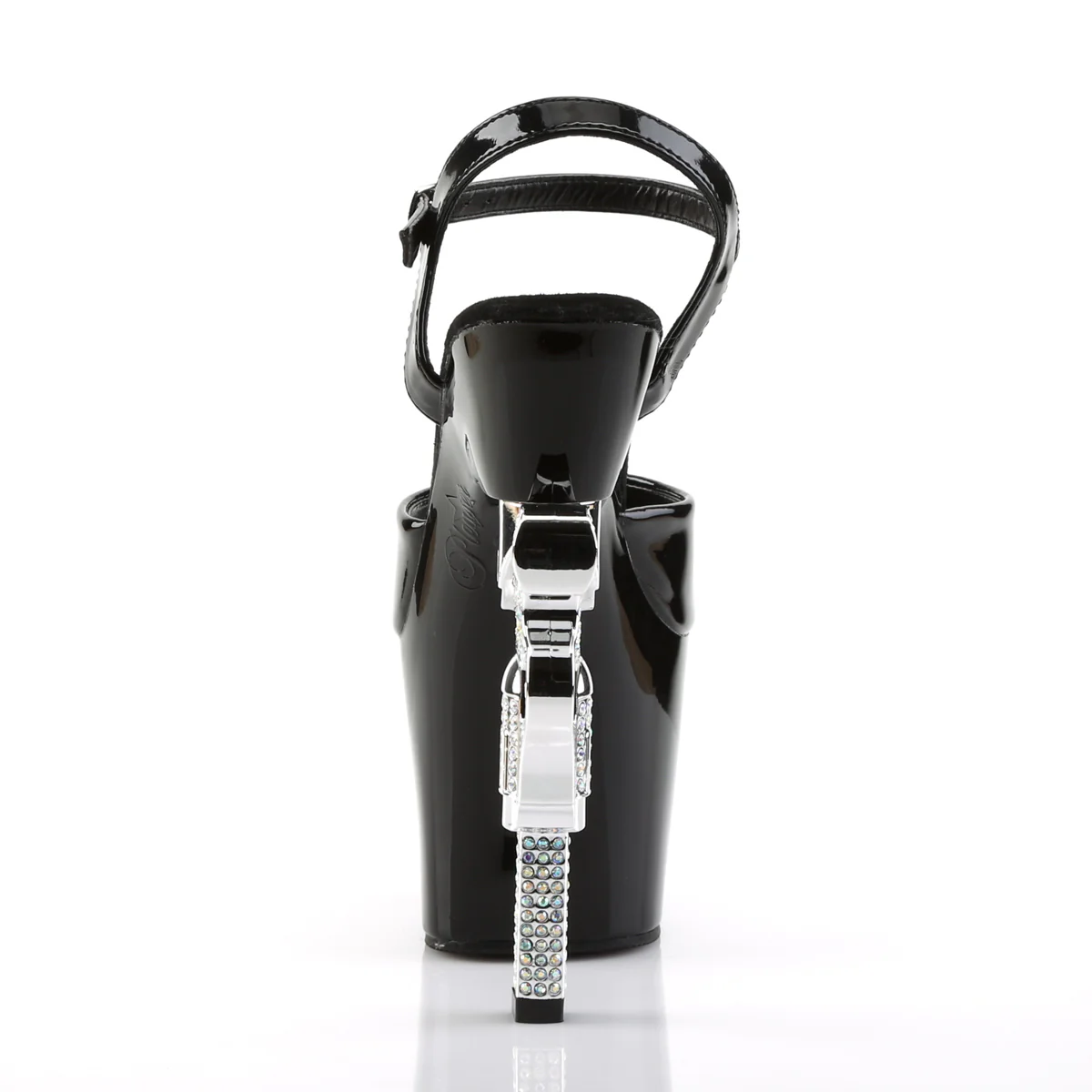 Black 7 Inch Platform Kinky Platform Shoes - Pleaser REVOLVER-709 - Image 4