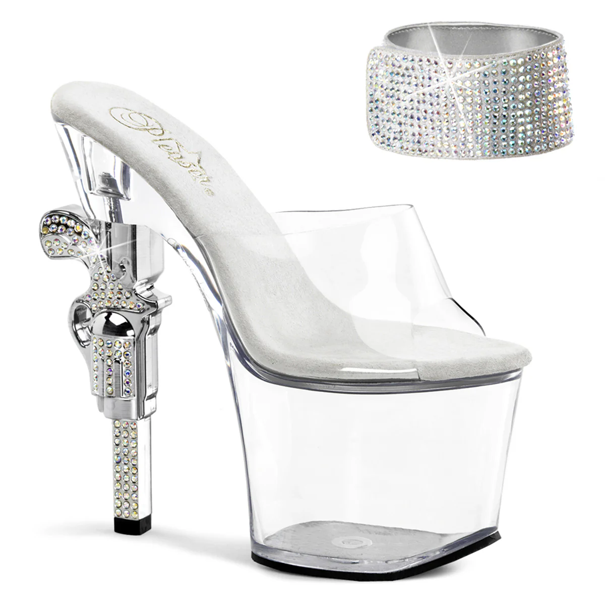 Clear 7 Inch Exotic Dance Platform Shoes - Pleaser REVOLVER-712