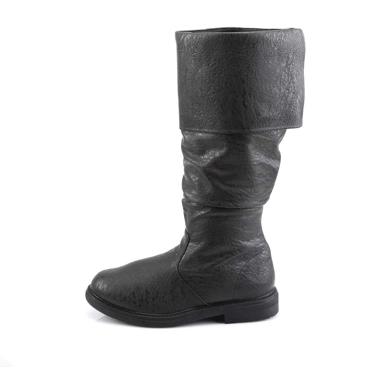 ROBINHOOD-100 Funtasma Black Distressed Pu Men's Boots - Image 3