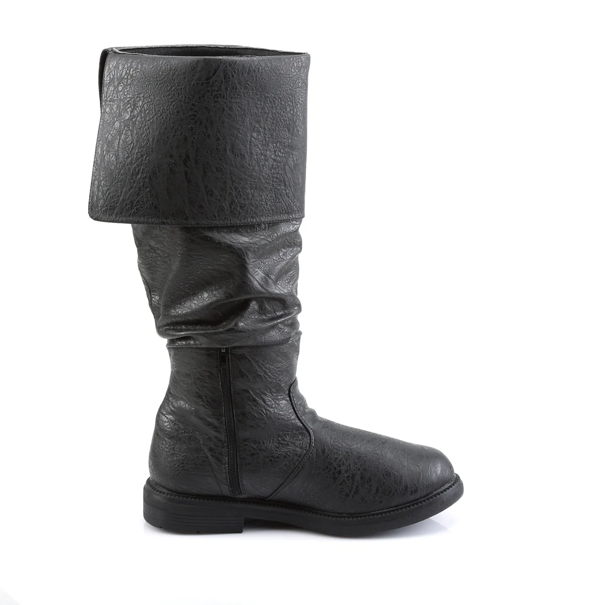 ROBINHOOD-100 Funtasma Black Distressed Pu Men's Boots - Image 5