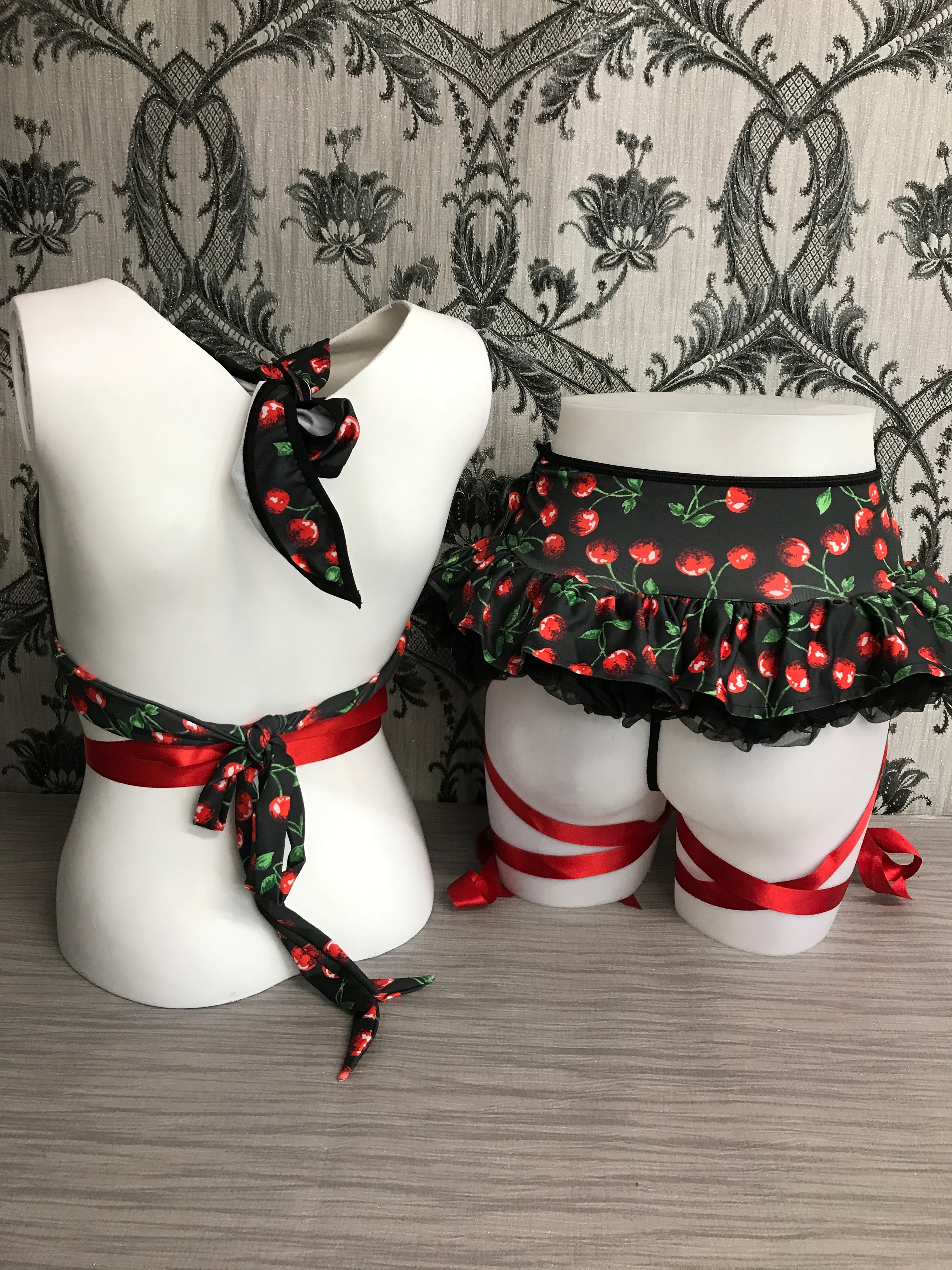 RV-DD852-PRNT Cherryprint Clubwear Poledance Set - Image 2