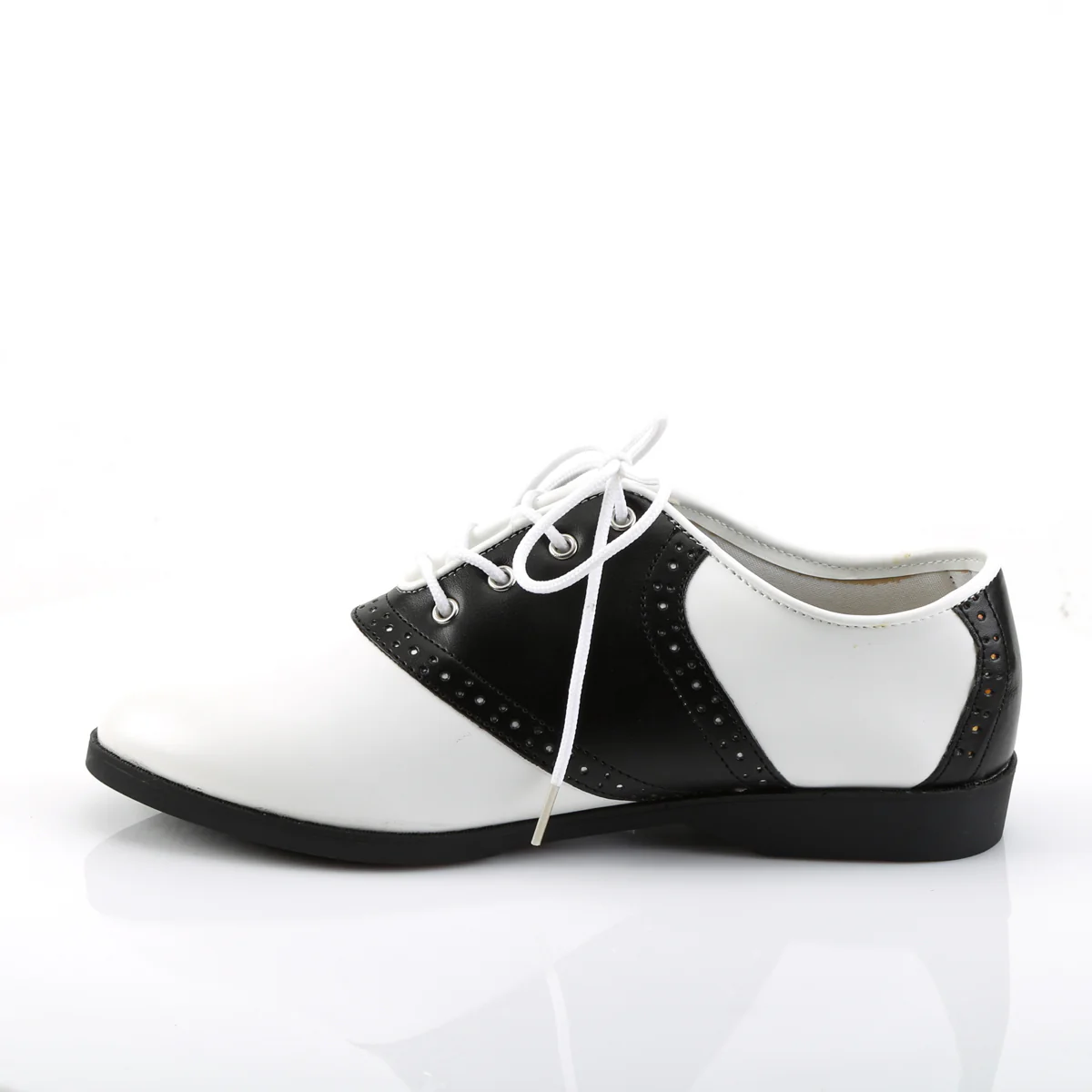 Black White 1 Inch Fancy Dress Women's Shoes - Funtasma SADDLE-50 - Image 3