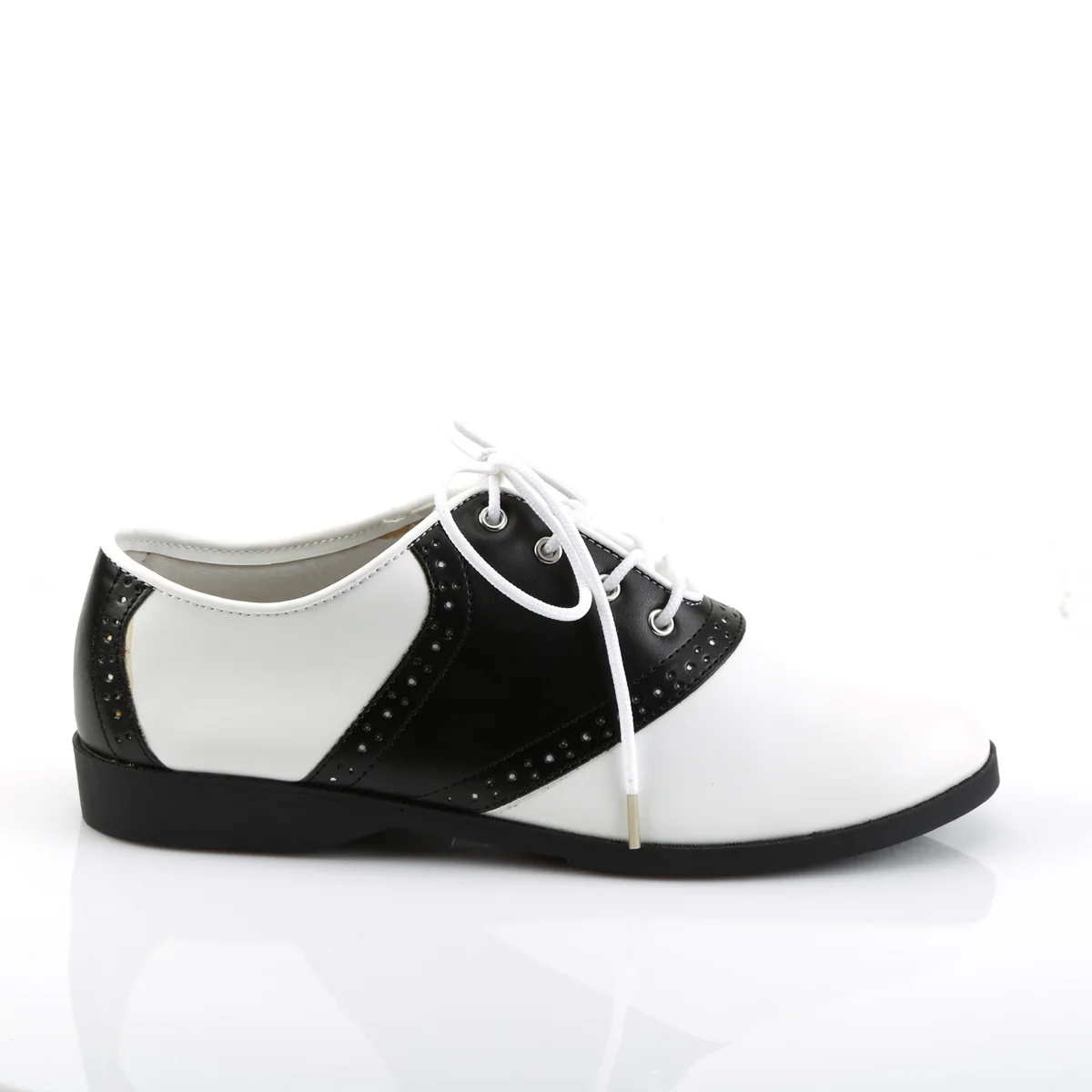 Black White 1 Inch Fancy Dress Women's Shoes - Funtasma SADDLE-50 - Image 5