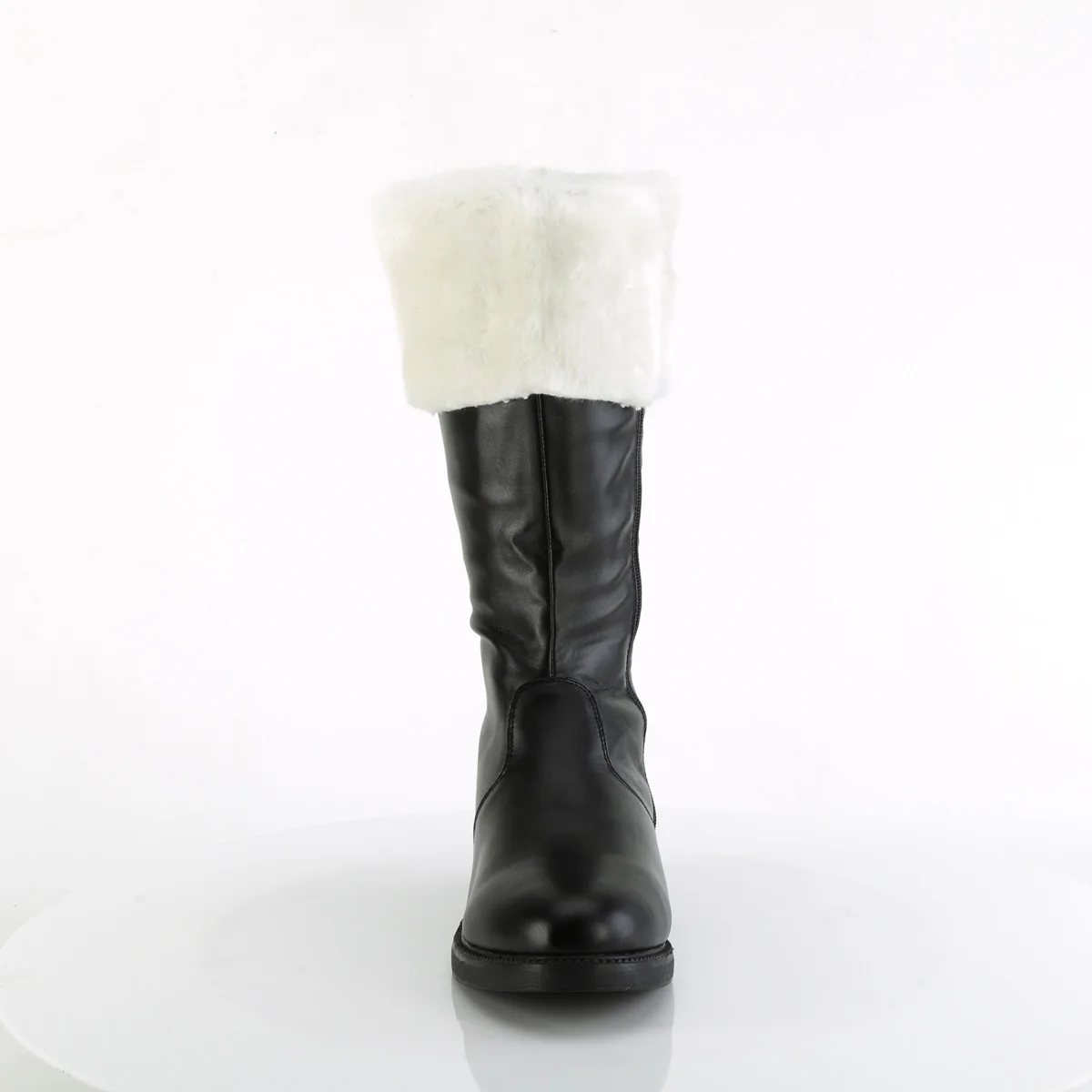 SANTA-100 Funtasma Black Pu-White Faux Fur Men's Boots - Image 2