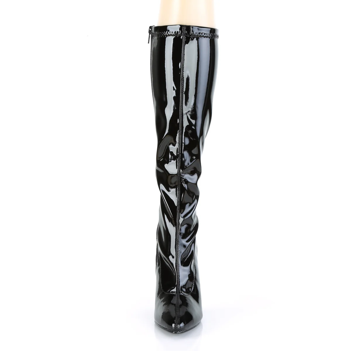 Black Patent 5 Inch Erotic Thigh Boots - Pleaser SEDUCE-2000 - Image 2