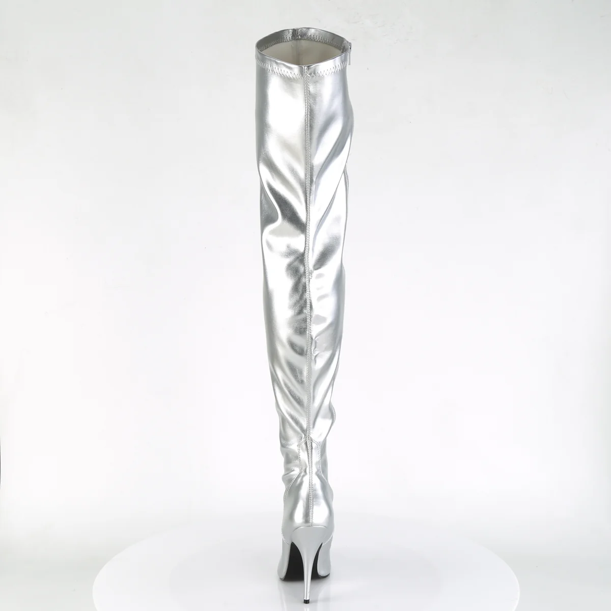Silver 5 Inch Provocative Thigh Boots -  Pleaser SEDUCE-3000 - Image 4