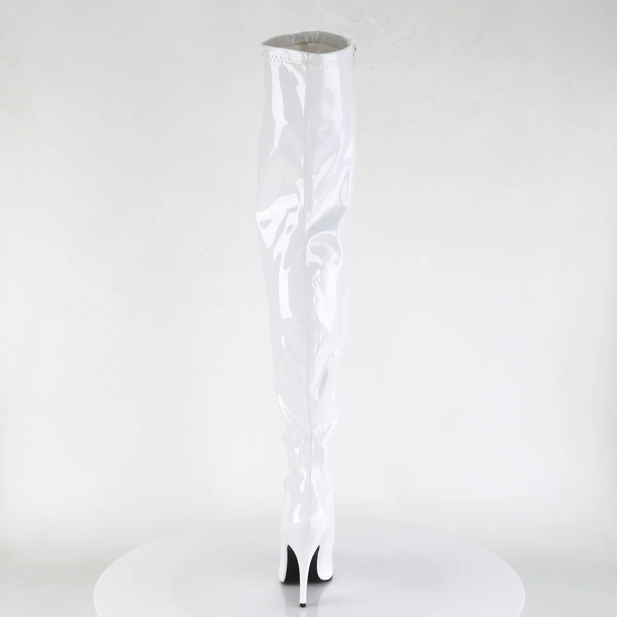 White 5 Inch Sexy High Thigh Boots - Pleaser SEDUCE-3000 - Image 4