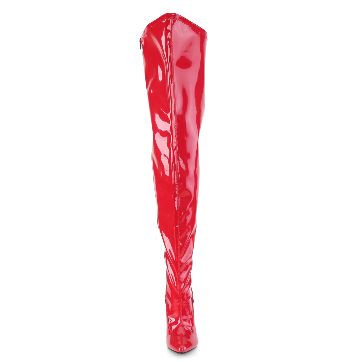 Red 5 Inch Fetish Wide Thigh Boots - Pleaser Pink Label SEDUCE-3000WC - Image 2