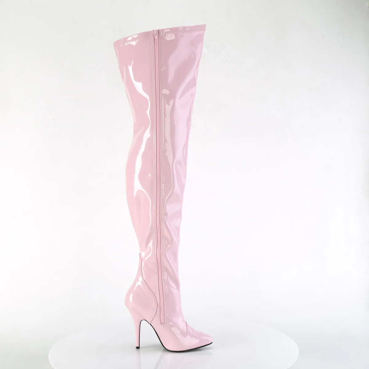Baby Pink 5 Inch Wide Calf Thigh Boots -  Pleaser SEDUCE-3000WC - Image 5
