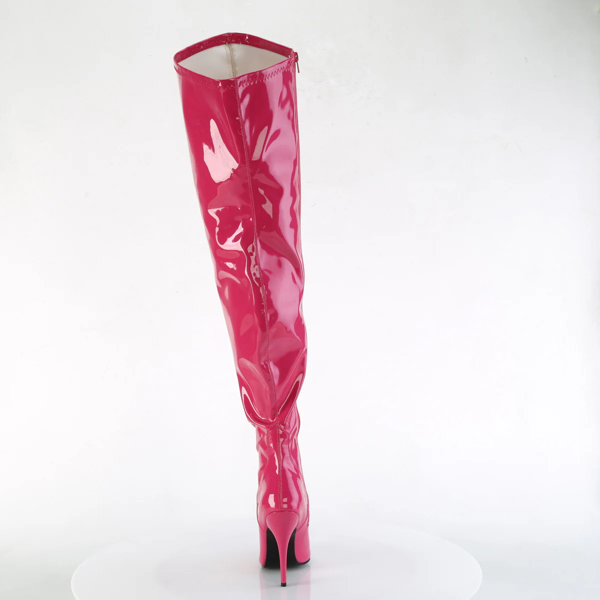 H. Pink 5 Inch Wide Sexy Thigh Boots - Pleaser SEDUCE-3000WC - Image 4