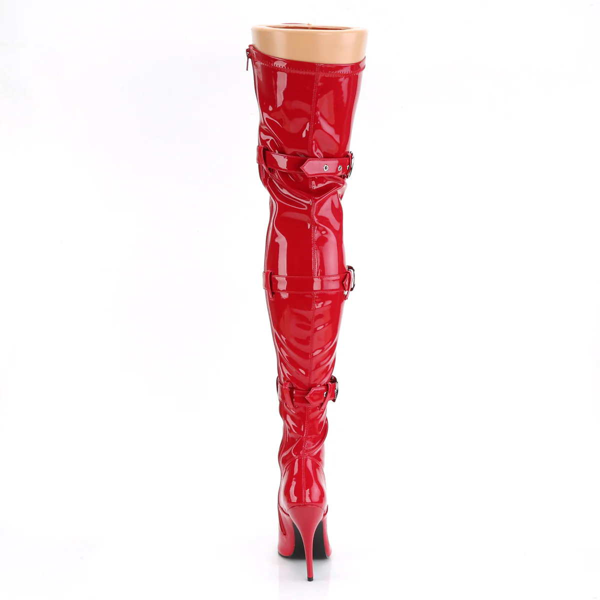 Red 5 Inch Tempting Thigh Boots - Pleaser SEDUCE-3028 - Image 4