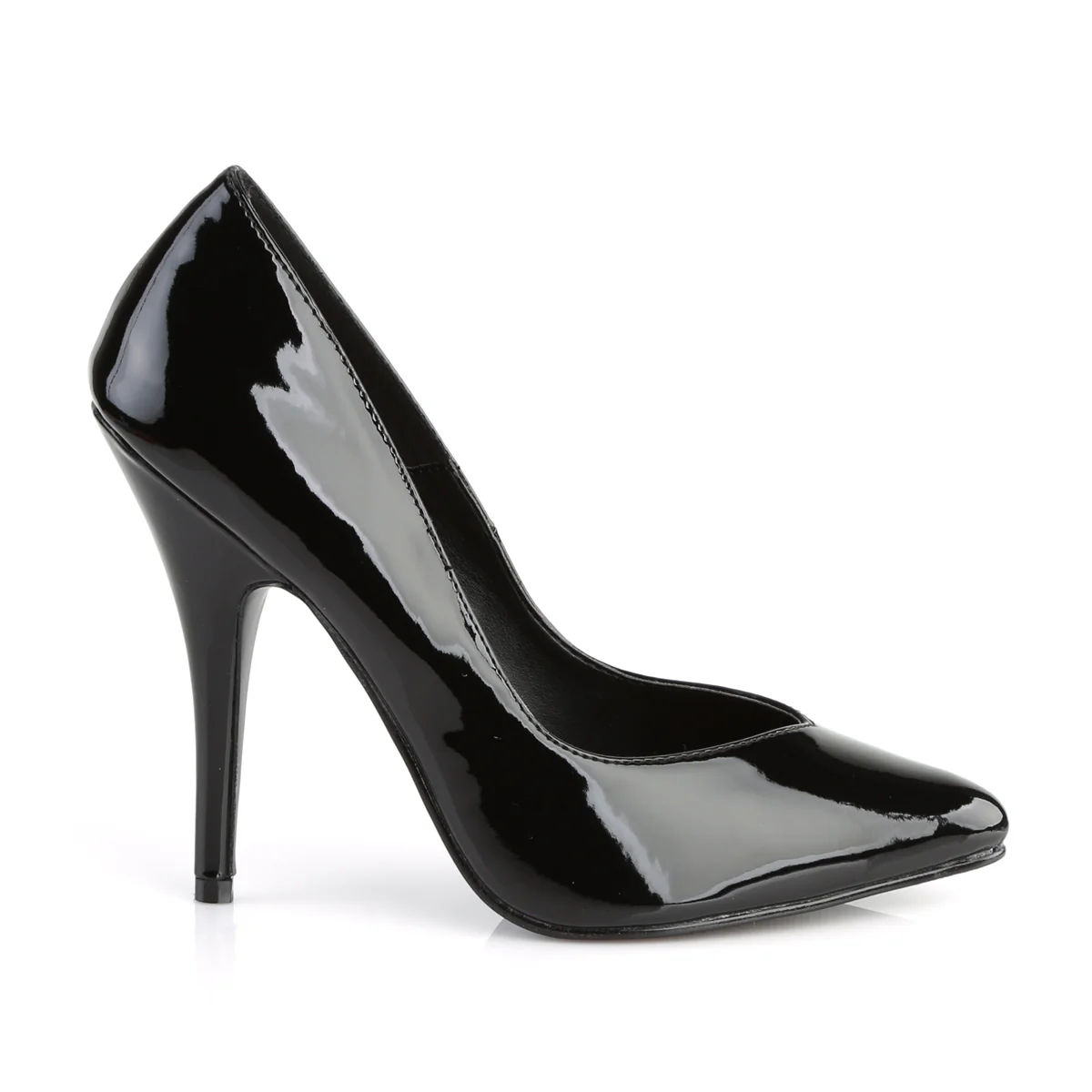 Black 5 Inch Fetish Heels -  Pleaser SEDUCE-420V - Image 5