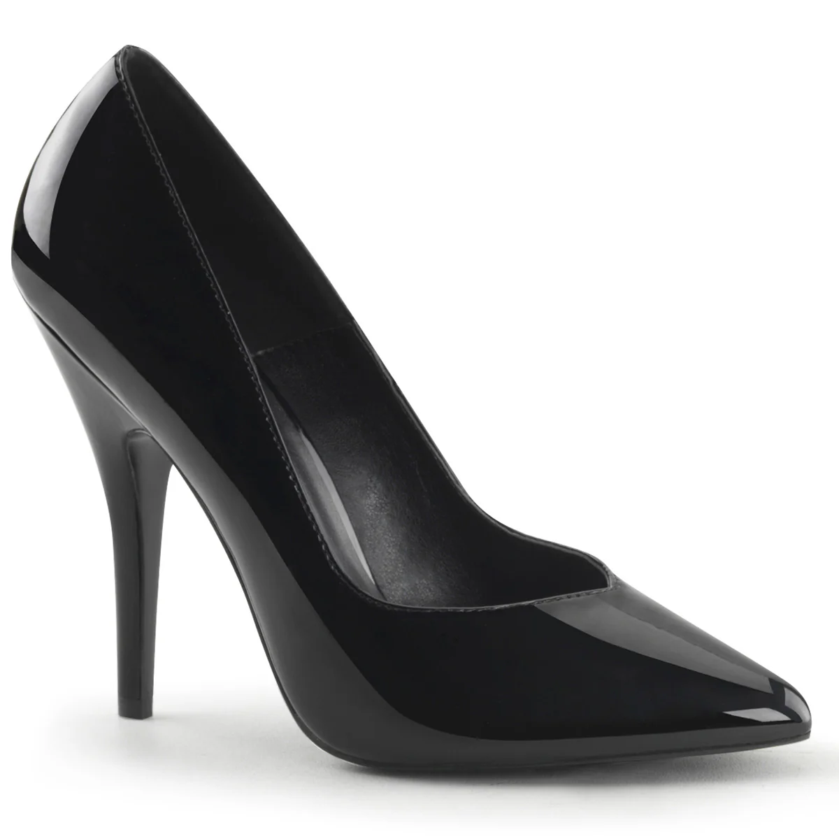 Black 5 Inch Fetish Heels -  Pleaser SEDUCE-420V - Image 6