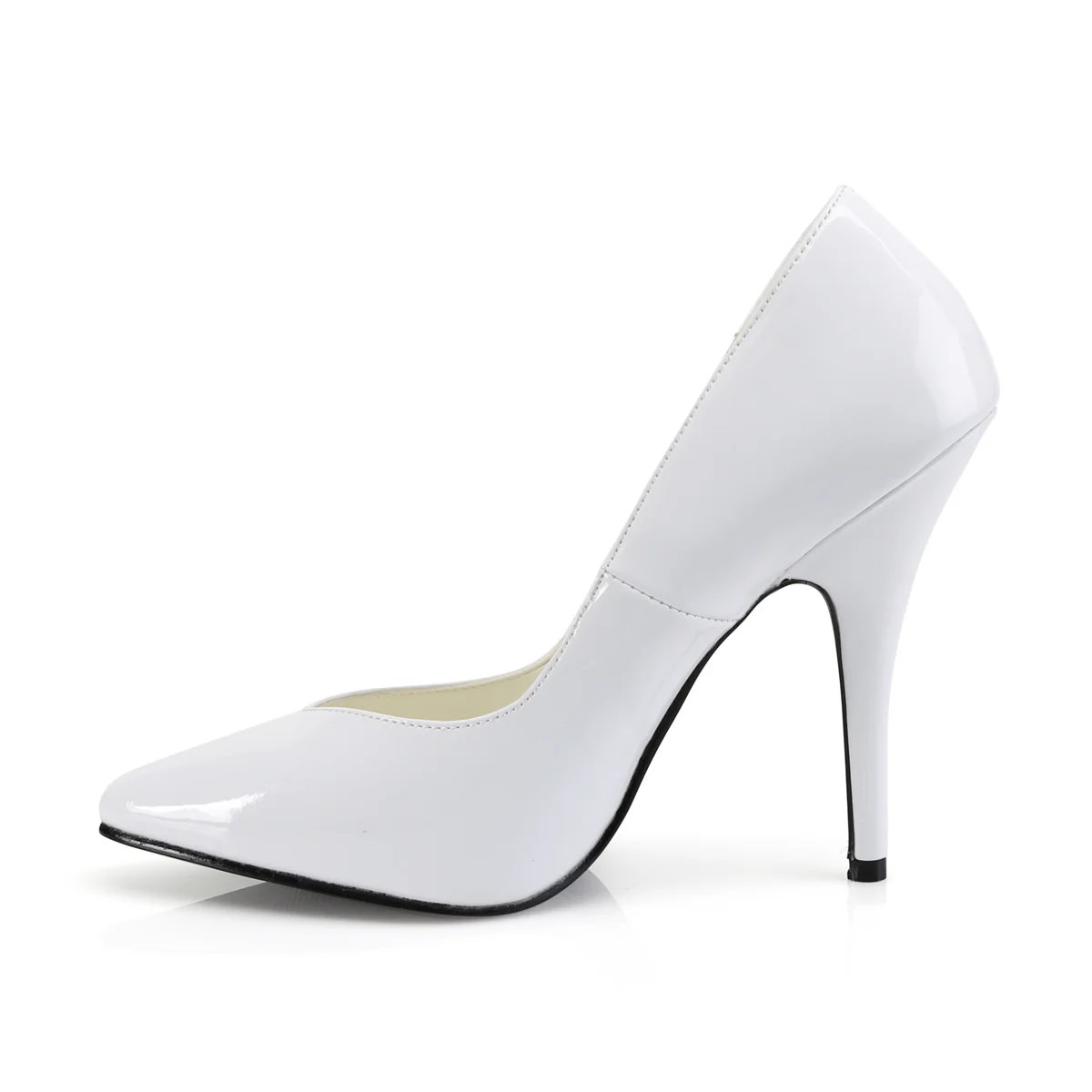 White 5 Inch Fetish Heels - Pleaser SEDUCE-420V - Image 3