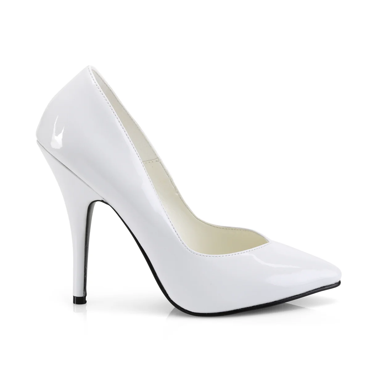 White 5 Inch Fetish Heels - Pleaser SEDUCE-420V - Image 5