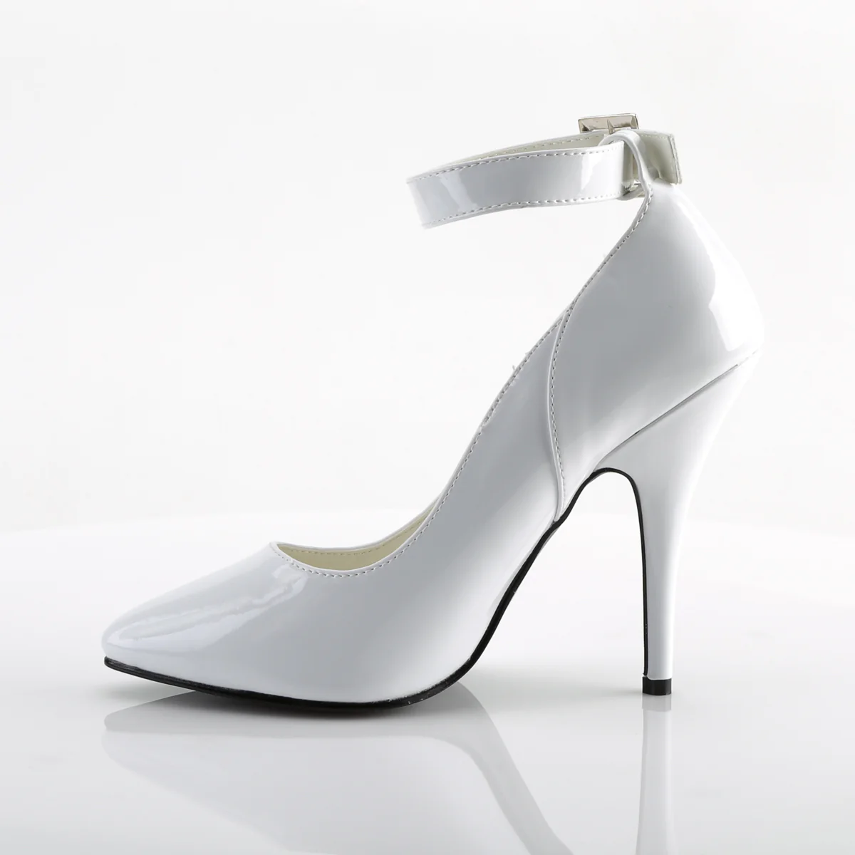 White 5 Inch Sensual Single Sole Shoes - Pleaser SEDUCE-431 - Image 3