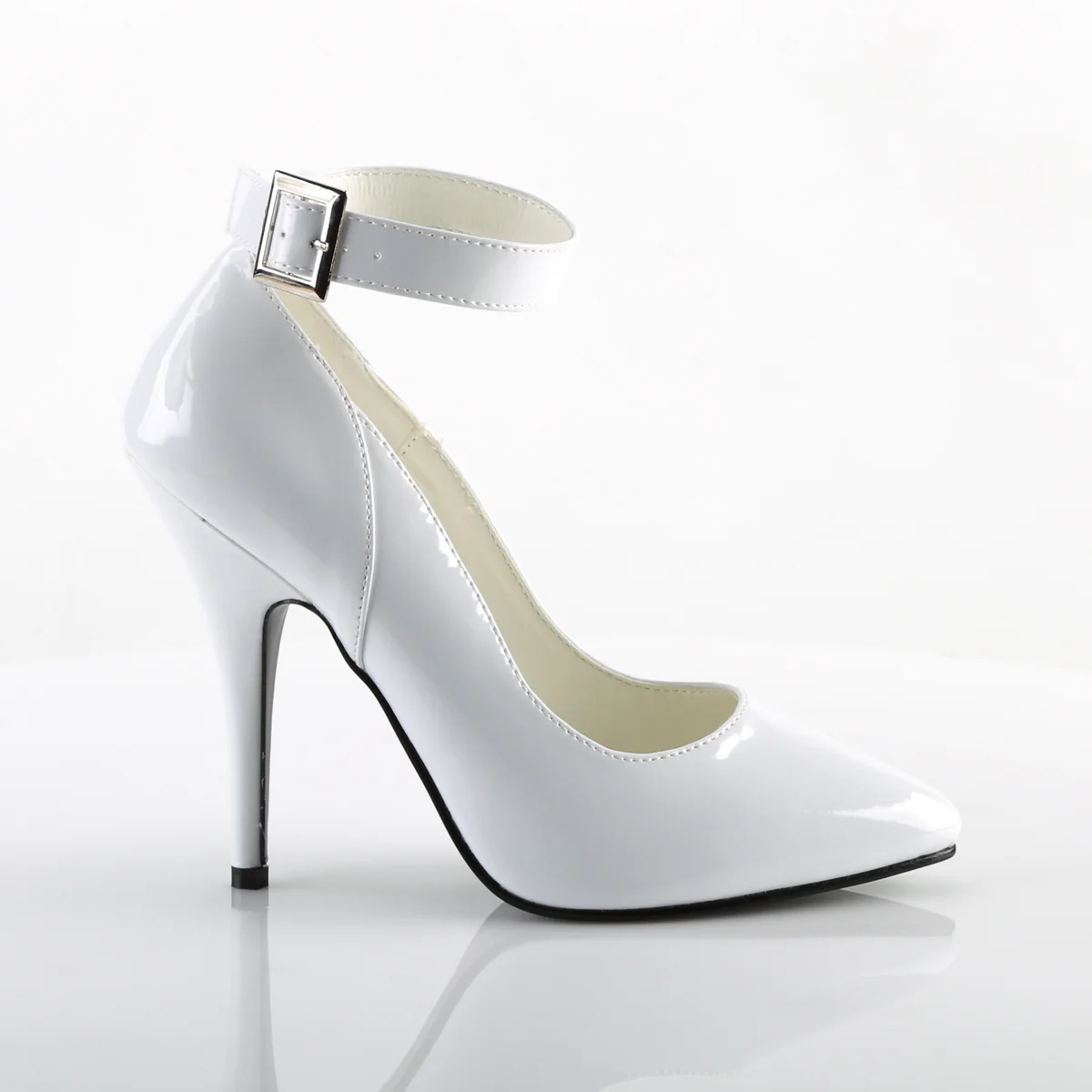 White 5 Inch Sensual Single Sole Shoes - Pleaser SEDUCE-431 - Image 5