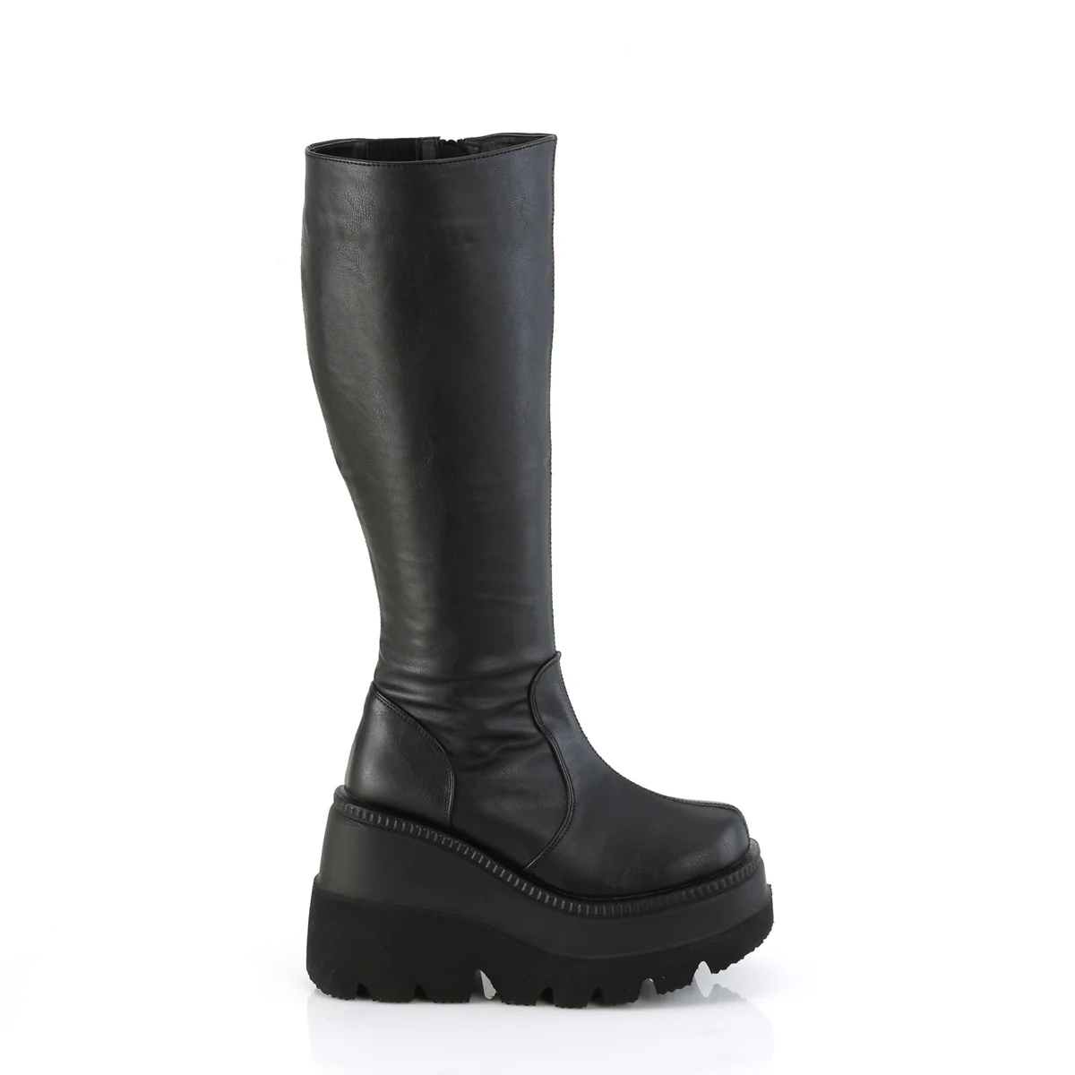 Black Alternative Knee High Boots - Demonia Cult SHAKER-100WC - Image 5