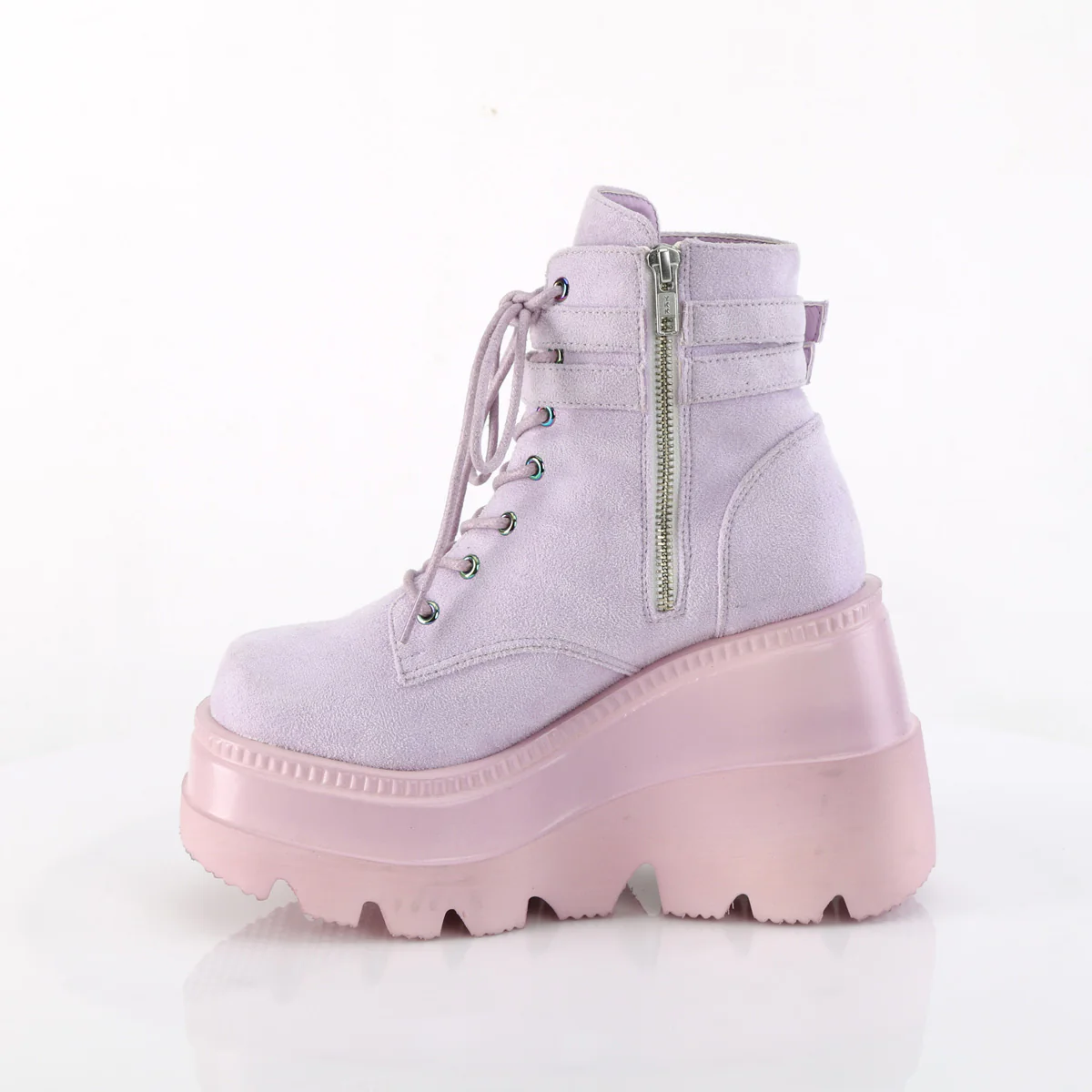 SHAKER-52 Demonia Alternative Footwear Womans Boots Lavendar - Image 3