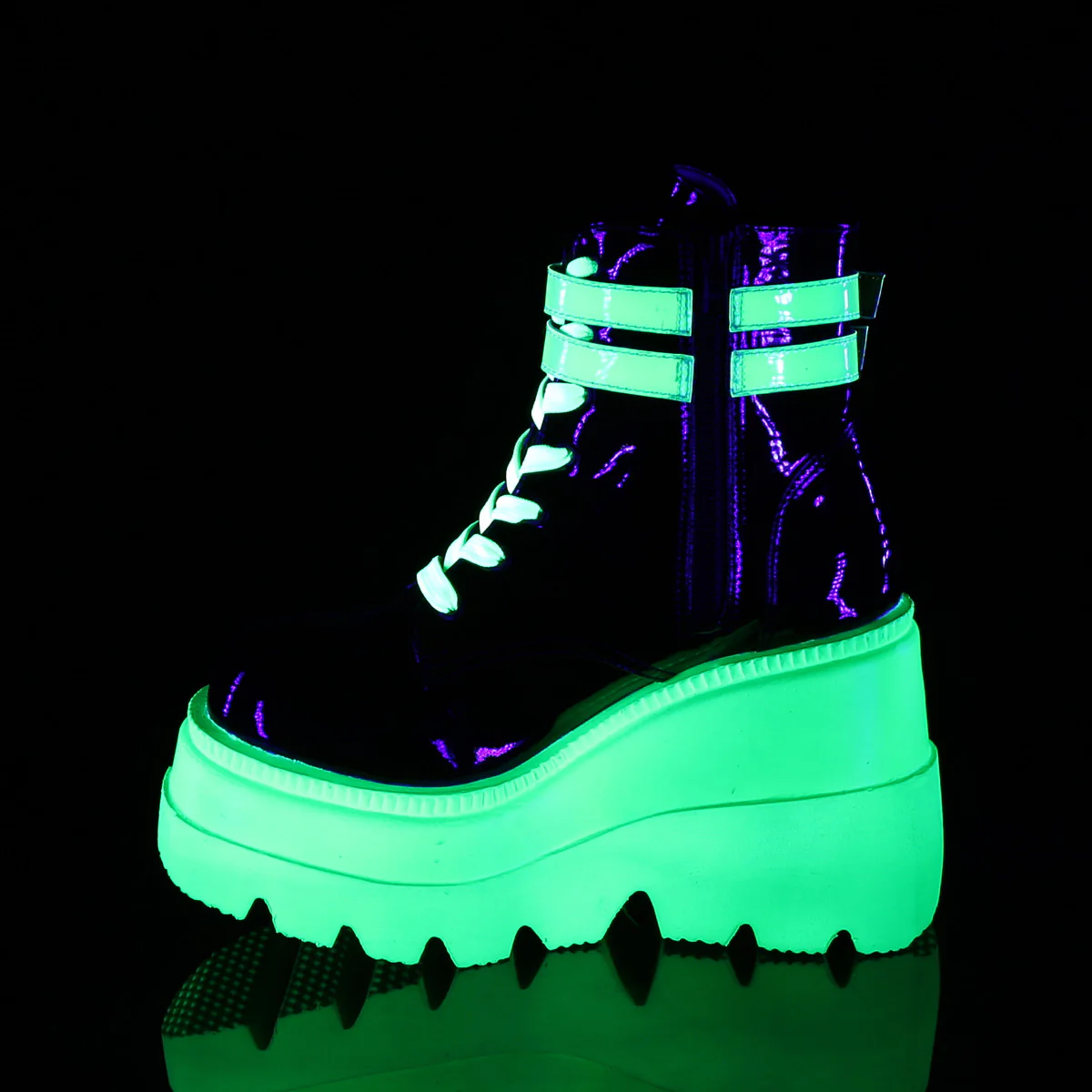 Black  Alternative Women's Ankle Boots -  Demonia Cult SHAKER-52 - Image 3