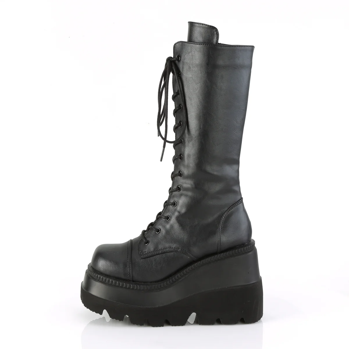White  Alternative Knee High Boots -  Demonia Cult SHAKER-72 - Image 3