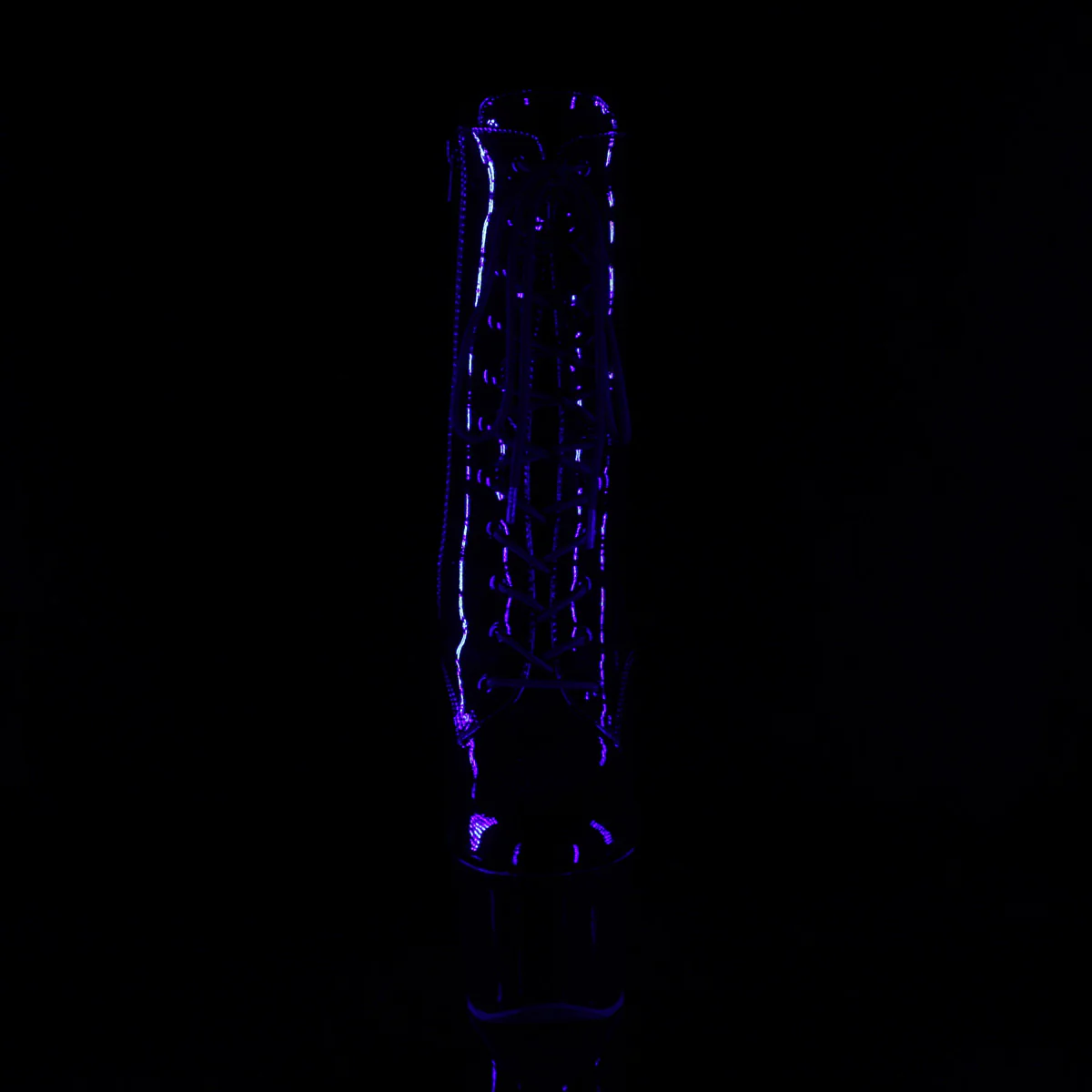 Black Hot Pink 7 Inch Pole Dancer Platform Boots - Pleaser SKY-1020TT - Image 2