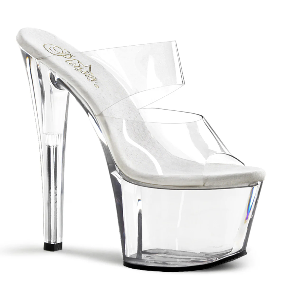 Clear 7 Inch Pole Dancer Platform Shoes -  Pleaser SKY-302 - Image 6