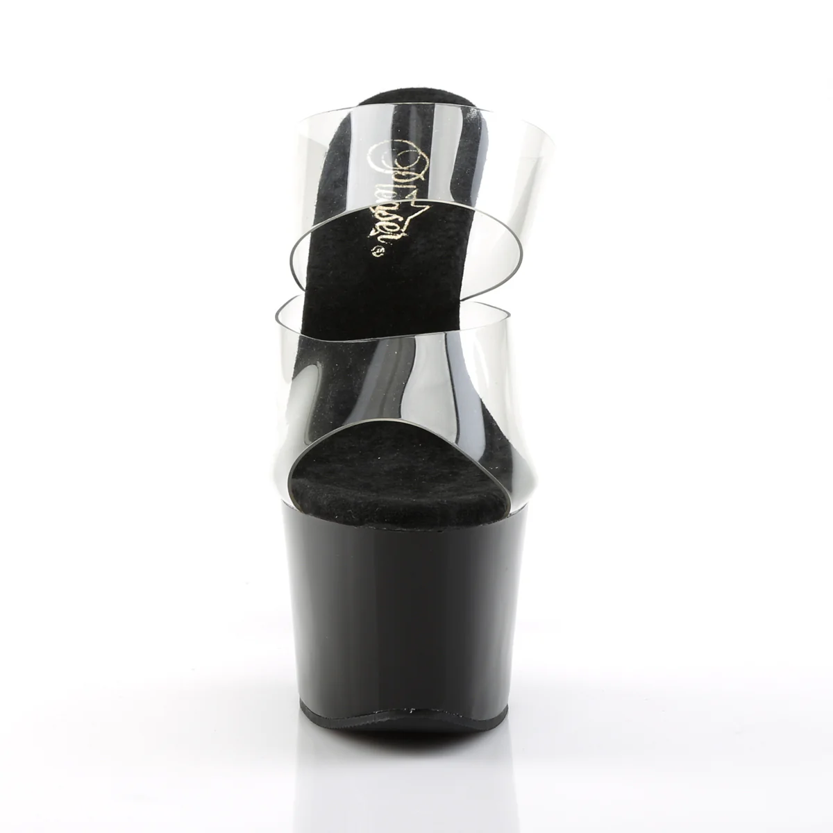 Clear Black 7 Inch Exotic Dancing Platform Shoes - Pleaser SKY-302 - Image 2