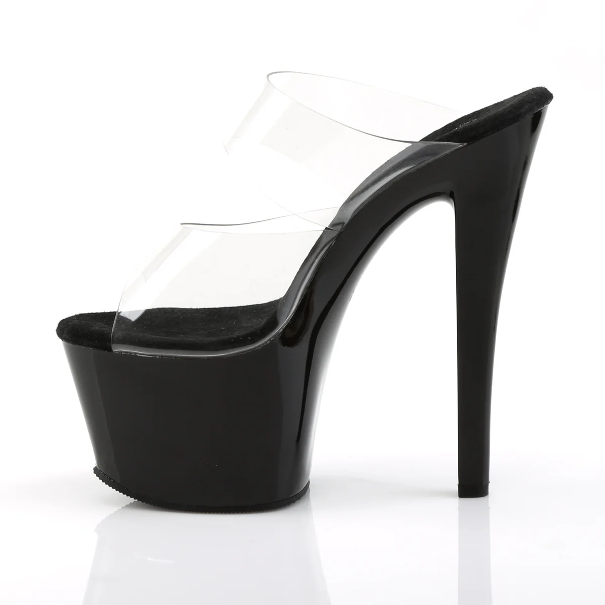 Clear Black 7 Inch Exotic Dancing Platform Shoes - Pleaser SKY-302 - Image 3