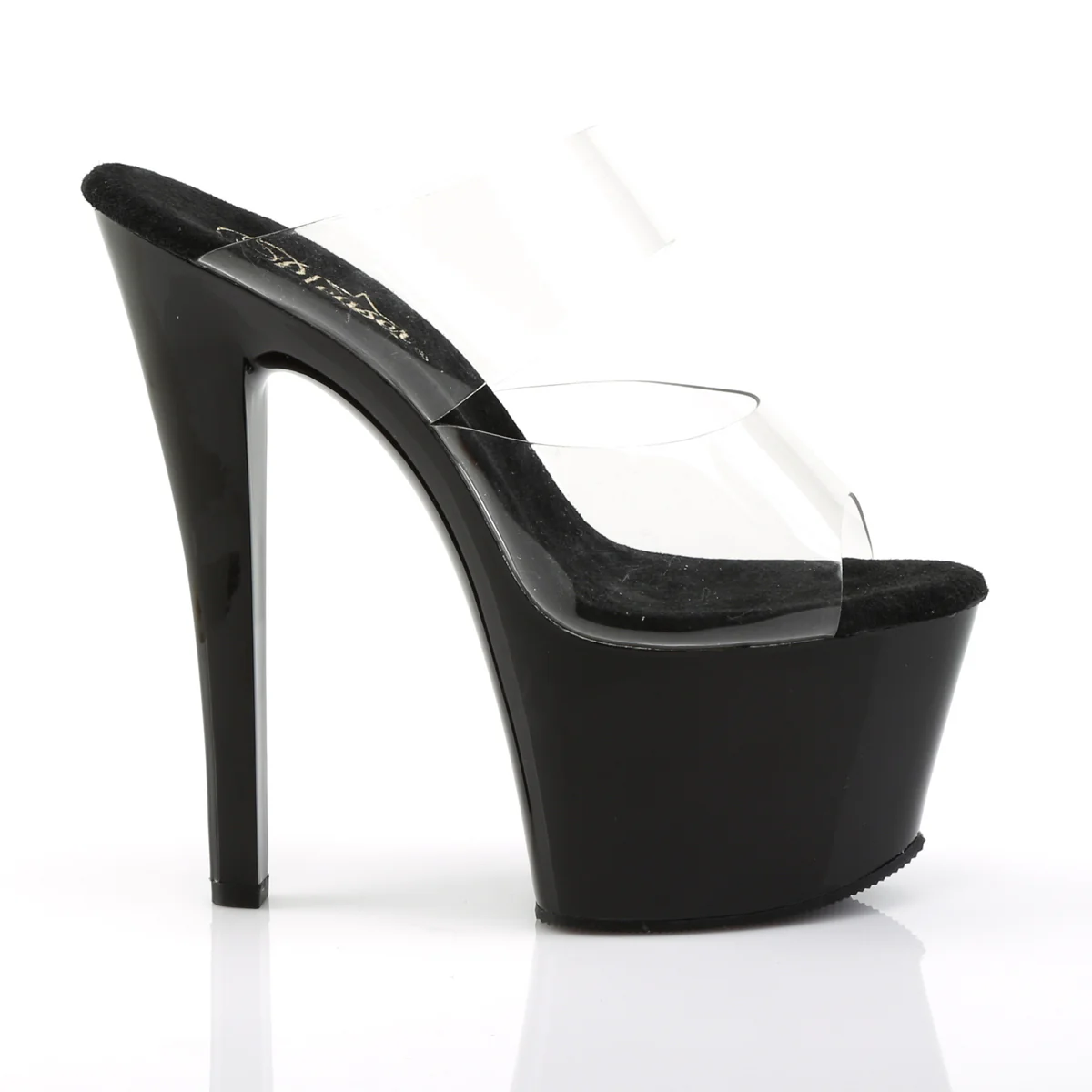 Clear Black 7 Inch Exotic Dancing Platform Shoes - Pleaser SKY-302 - Image 5