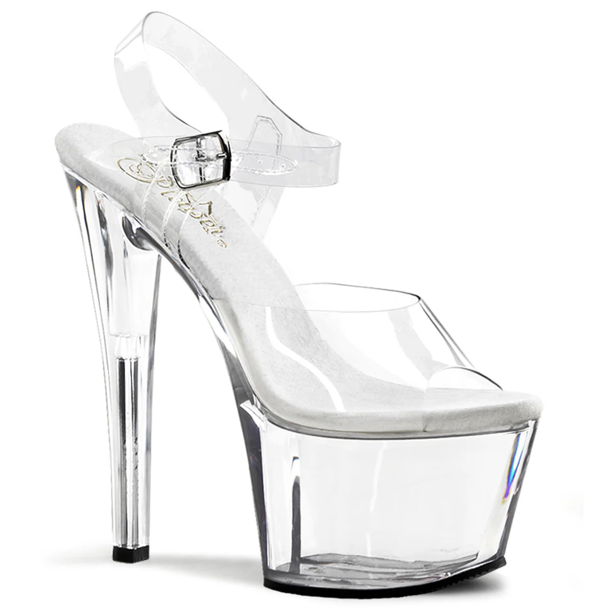 Clear 7 Inch Pole Dancer Platform Shoes -  Pleaser SKY-308 - Image 6